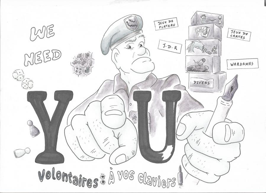 We need you ago noir blanc